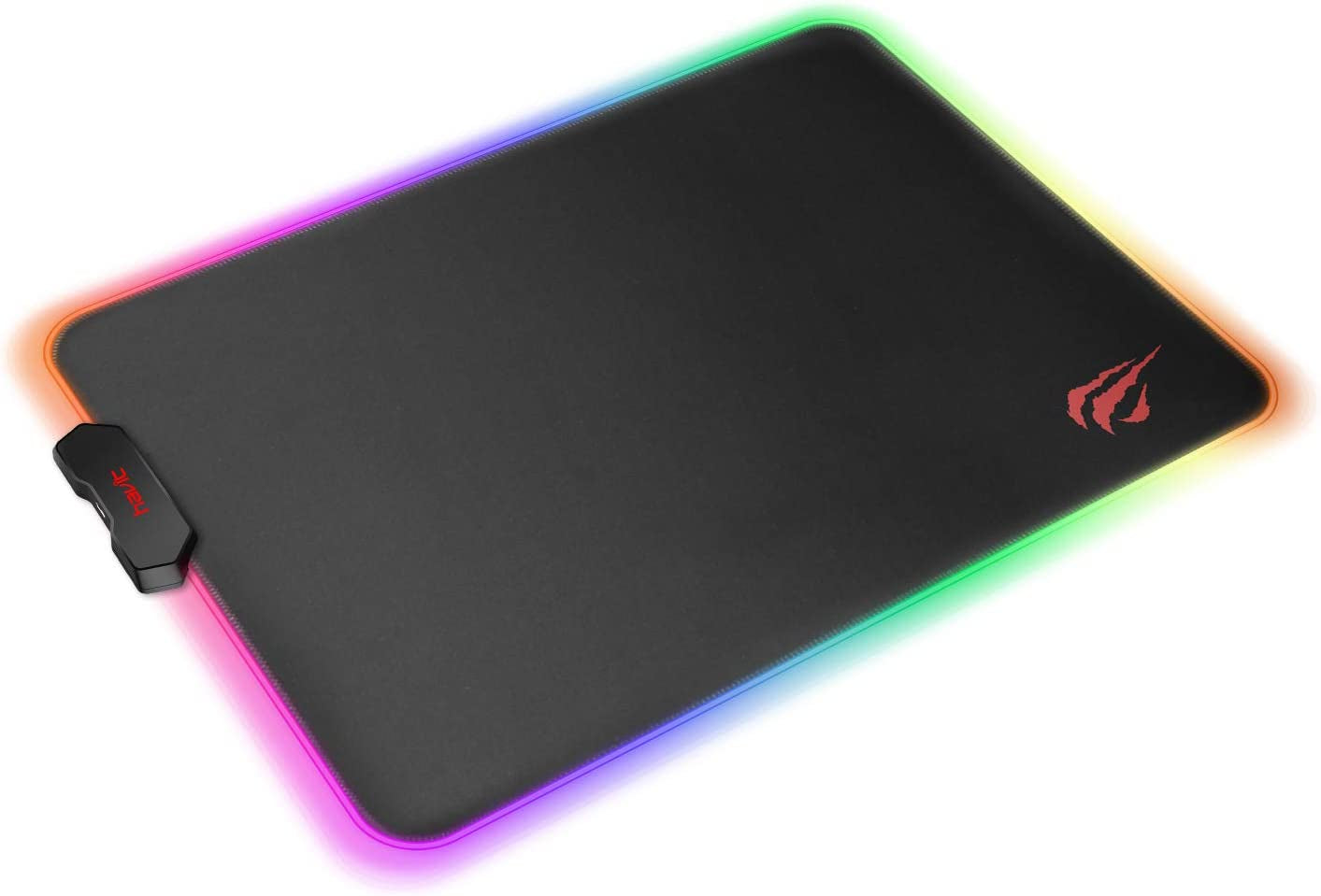 RGB Gaming Mouse Pad Soft Non-Slip Rubber Base (13.8 X 9.8 X 0.16 Inches, Black)